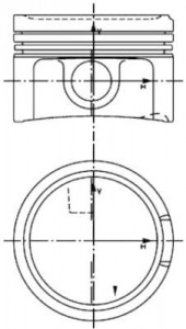 Piston 81,01mm Vag A3 A4 A6 Bo1 Go4 Pas 95-