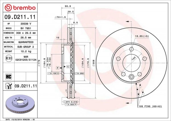 Fren Diski (tek Disk) On Vag T5 T6 Touareg 03-20 