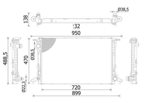 Radyator Su Audi A3 Seat Leon 
