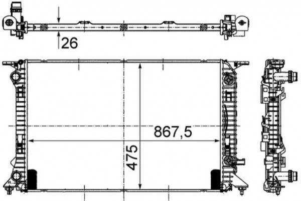 Radyator Audi A4   A5 (b8) At 