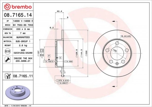 Fren Diski (tek Disk) Arka Vag A1 A2 A3 Bo1 Go4 Po4-5-6 Tcross 98-23
