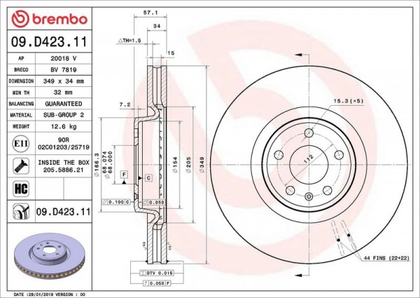 Fren Diski (tek Disk) On Vag A4 A5 A6 A8 Q5 Q7 Touareg 15- 