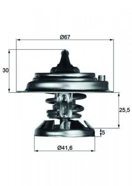 Termostat 75?c M.benz 124 140 201 202 460 461 463 901 902 903 904 84-01 