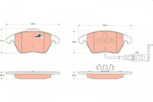 Fren Balatasi On Vag A1 A3 Tt Cad3 Cc Go5-6 Jet3-4 Pas Po5 05-20 