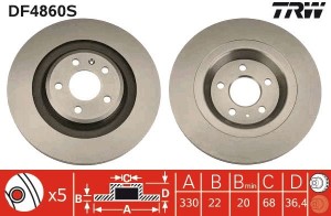 Fren Diski Arka Vag A4 A5 Q5 07-18