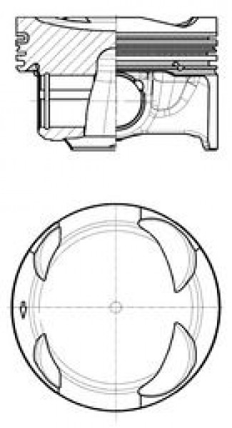 Piston 74,51mm Vag A1 A3 Q3 Go7-8 Pas Troc 17- 