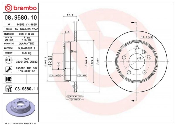 Fren Diski (tek Disk) Arka M.benz W169 245 04-13 