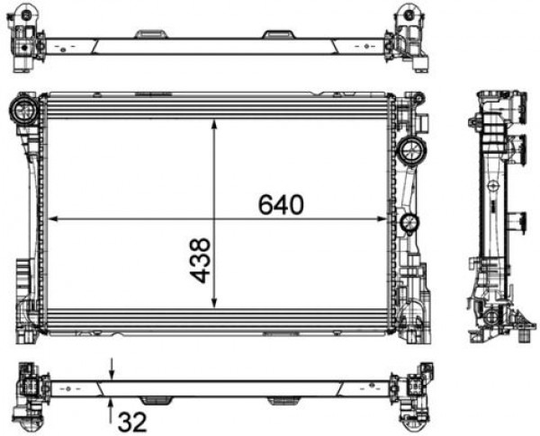 Radyator Mercedes C-  E-class 