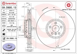 Fren Diski (tek Disk) On Sol Bmw B46 48 57 58 N63 16- 