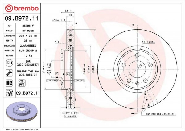 Fren Diski (tek Disk) On Vag A4 A5 A6 A7 Q5 07-19