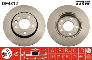 Fren Diski Arka Vag T5 T6 03-20
