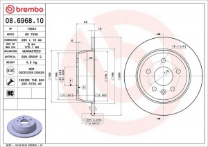 Fren Diski (tek Disk) Arka M.benz W638 96-04