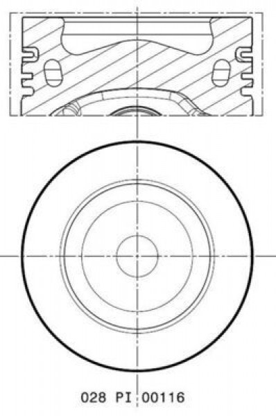 Piston 81,01mm Vag A1 A3 A4 A5 A6 Cad3-4 Craf Go5-6 Jet4 Pas 08-21 