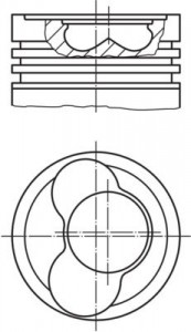 Piston 80,01mm Vag A3 A4 Bo1 Cad3 Go4-5 Jet3 Pas Po4 00-11