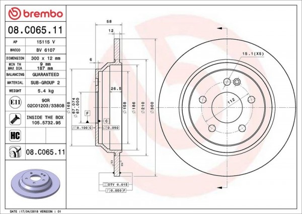 Fren Diski (tek Disk) Arka M.benz W447 14- 