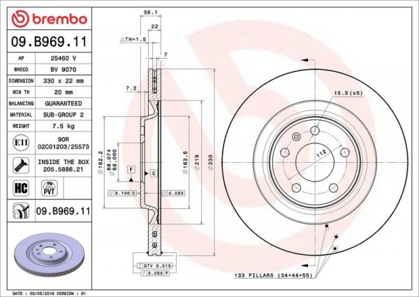 Fren Diski (tek Disk) On-arka Vag A4 A5 A6 A7 A8 Touareg Macan 07-24 